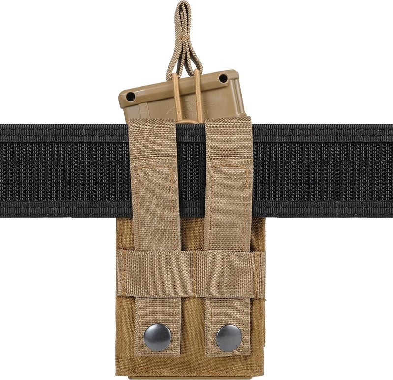 FRTKK حقيبة مجلات مولي مفتوحة من نوع فردي/ثنائي/ثلاثي لـ 5.56 مم M4 M16 AK AR Glock M1911 9 مم مع شارة علم الولايات المتحدة - Image 3